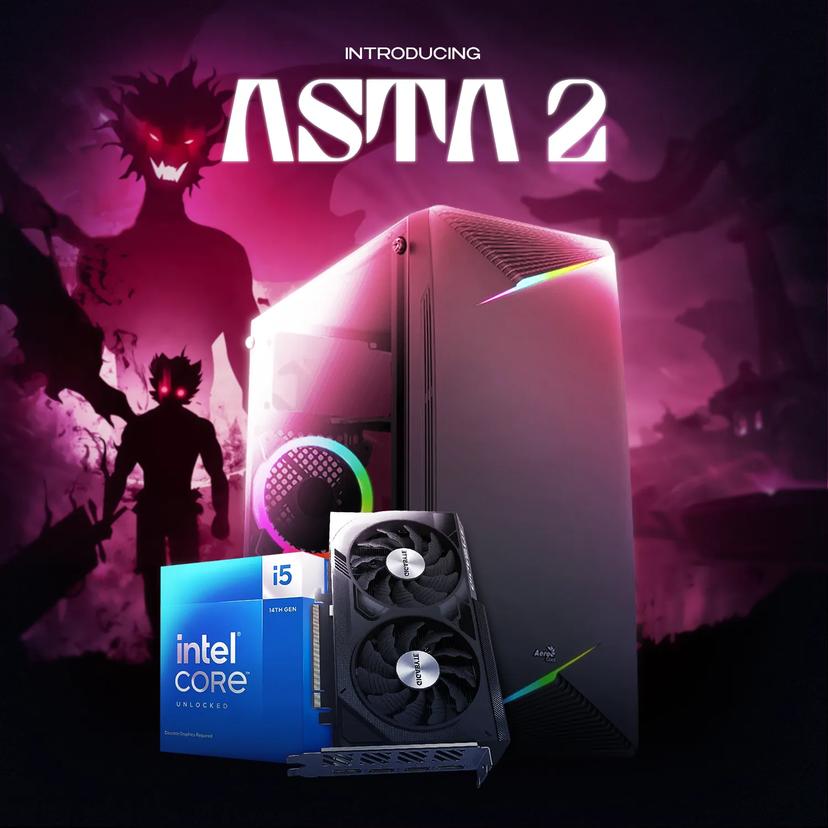 Asta 2 | Intel Core i5-14400F | RTX 4060 | 16GB Ram | 512GB NVMe