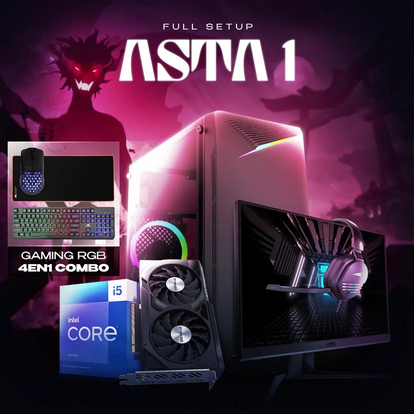 Full Setup Asta V1 | i5-13400F | RTX 4060 | 16GB Ram | Ecran 180Hz + Accessoires